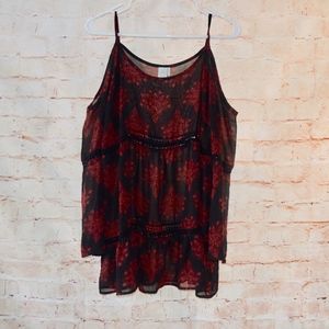 Paper Crane Cold Shoulder Blouse.